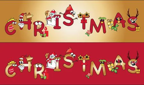 Christmas written Stock Illustration