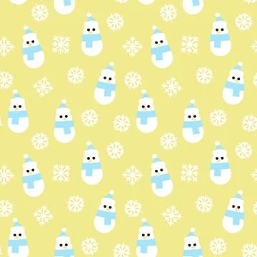 Christmas Yellow Holiday seamless pattern background Stock Illustration