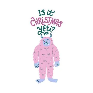 Christmas Yeti Stock Illustration