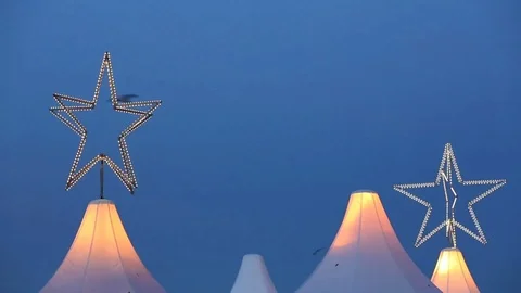 Christmas_tents Stock Footage 94088077