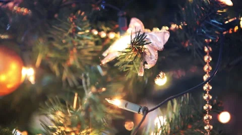 Christmaslight going on Stock Footage 45441813