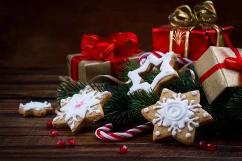 Christmas,New Year composition Stock Photos