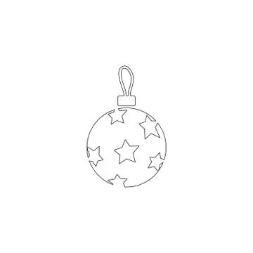 Christmass ball. flat vector icon Stock Illustration