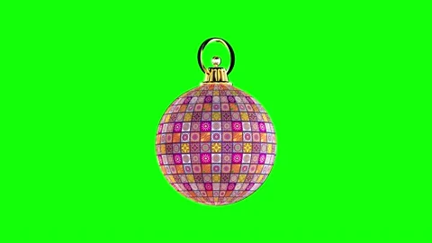 Christmass decorative element 4 on green screen green background Stock Footage 201300155