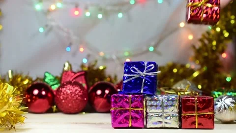 Christmass presents Stock Footage 324437916