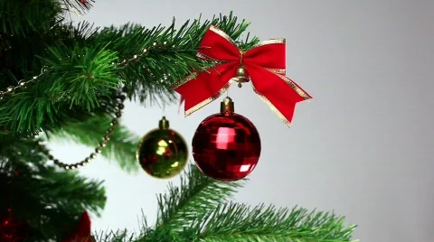 Christmass toy on tree Stock Footage