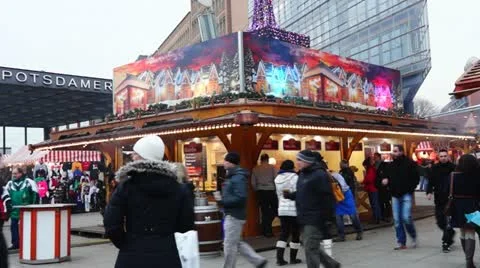 Christmassy Berlin, Germany Stock Footage