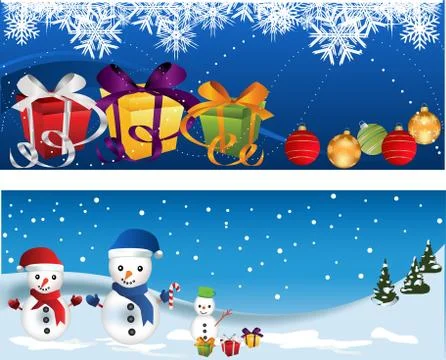 Christmast headers2 Stock Illustration