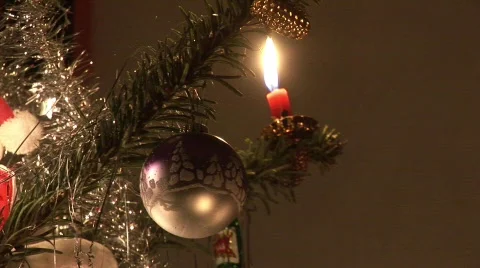 Christmastree with candle -9 Stock Footage 290147