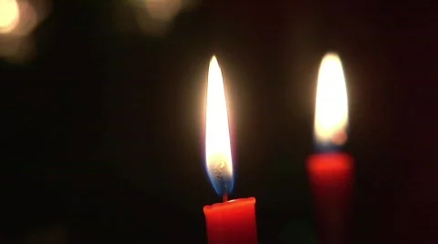 Christmastree with two candles  Stock Footage 289814