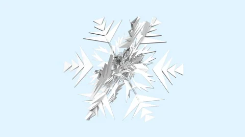 Christmas,winter,low-poly snowflake rotates (Seamlessly Loopable,alpha channe 스톡 동영상 43674395