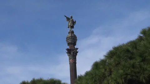 Christopher Columbus Day Statue Stock Footage 231435843
