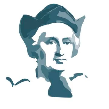 Christopher Columbus - explorer and discoverer of America Stock Illustration
