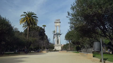 Christopher Columbus Monument 스톡 동영상 155322977