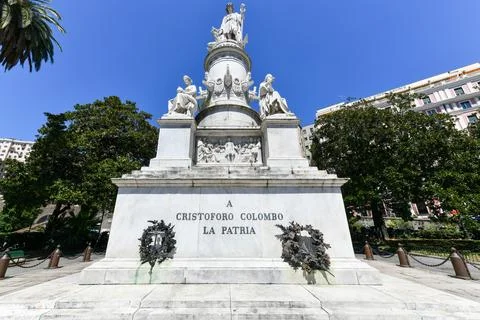 Christopher Columbus Monument - Genoa, Italy Stock Photos