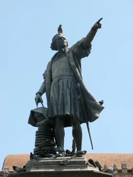 Christopher Columbus monument Stock Photos