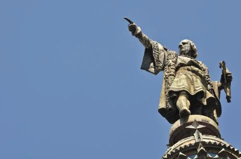 Christopher columbus statue Foto stock