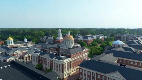 Christopher Newport University Aerial Stock Footage 334155341
