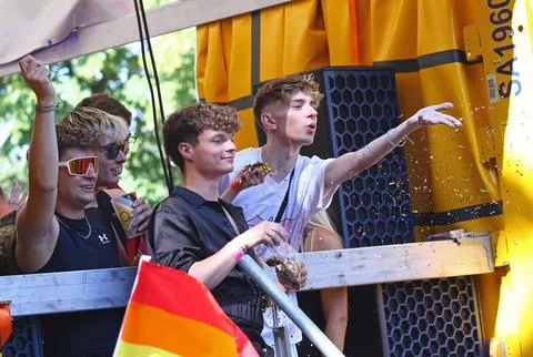 Christopher Street Day (CSD) Pride Parade, Berlin, Germany 库存照片