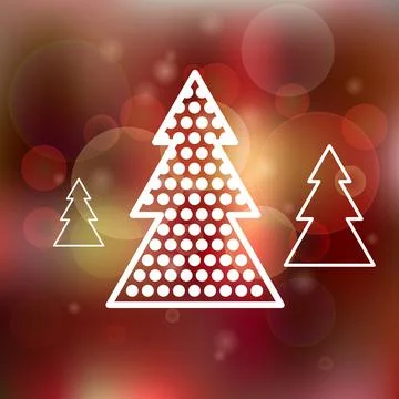 Chritmas tree blurred sparkling Stock Illustration