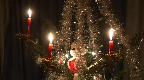 Chritsmastree with candels Stock Footage 289831