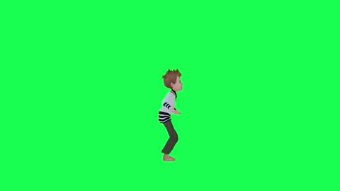 Chroma key 3d boy yelling angrily left angle green screen 스톡 동영상 259823049