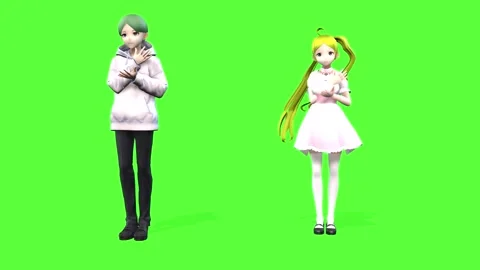 Chroma Key Animated 3D Digital Human Dance Sequence 5 Stock Footage 320396312