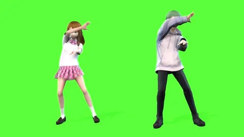 Chroma Key Animated 3D Digital Human Dance Sequence 8 Stock Footage 320451530