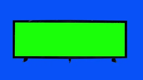Chroma key, blank board for advertisement. Alpha channel, Mock up empty panel Stock Footage 144255078