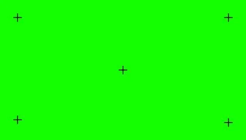 Chroma key, blank green background with motion tracking points. Visual effects Stock Illustration