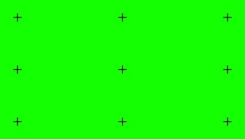 Chroma key, blank green background with motion tracking points. Visual effects Stock Illustration