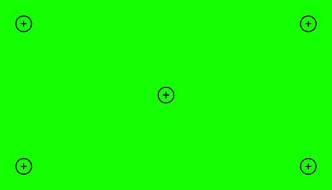 Chroma key, blank green background with motion tracking points. Visual effects Stock Illustration