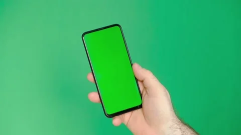  Chroma Key Green Screen Smartphone  Stock Footage 154072318