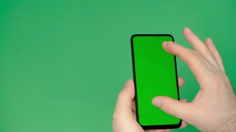  Chroma Key Green Screen Smartphone  Stock Footage 154072532