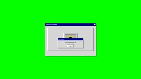 Chroma key green screen video of computer window interface Stock Footage 346981855