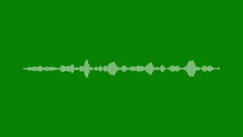 Chroma key linear wave audio monitor template for green background production Stock-Footage 346133157
