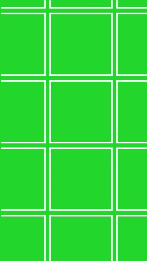 Chroma key panel layout background white boxes bright green surface for easy com Stock Footage 340411078
