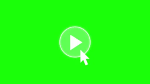Chroma Key Pause Control Icon with Mouse Pointer Stock Footage 341377399