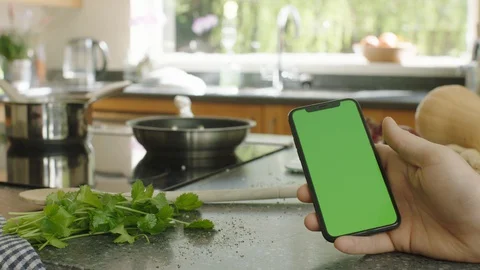 Chroma key phone Stock Footage 128428924