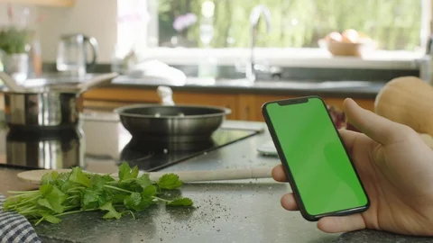 Chroma key phone Stock Footage 128429081