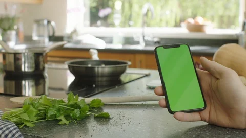 Chroma key phone Stock Footage 128430427