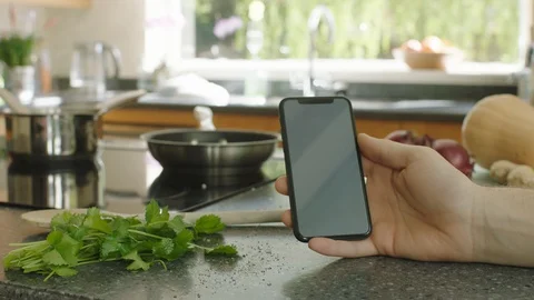 Chroma key phone Stock Footage 128432347