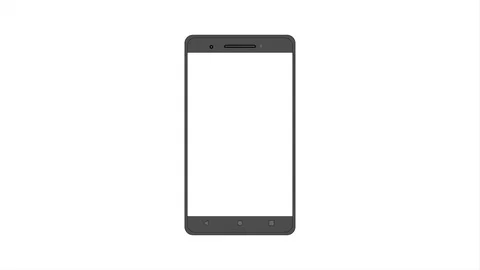 Chroma key smartphone mobile vector green screen zoom motion white background Stock Footage 102553226