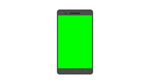 Chroma key smartphone mobile vector green screen zoom motion white background Stock Footage 102553855