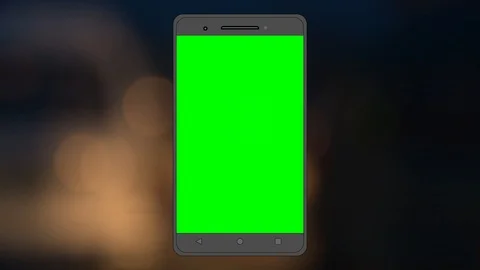 Chroma key smartphone mobile vector on bokeh lights background Stock Footage 102553990