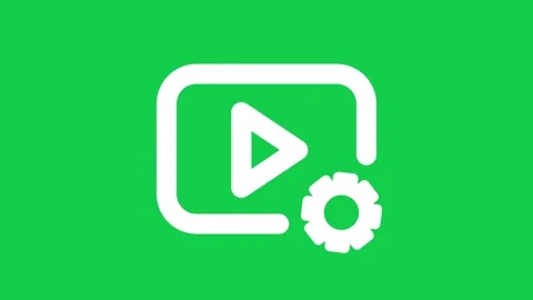 Chroma Key Video Player UI Motion Graphics Element Vídeo Stock 344011332