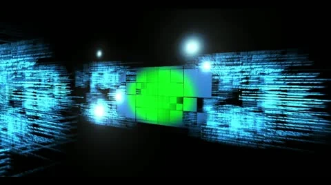 Chroma keys on galactic background Stock Footage