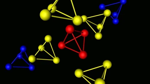 Chromadepth atom orbit Stock Footage 99442649