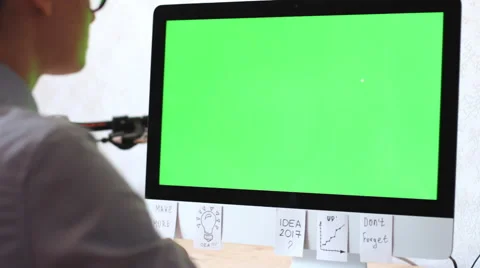 Chromakey on computer screen Vídeo Stock 65453612