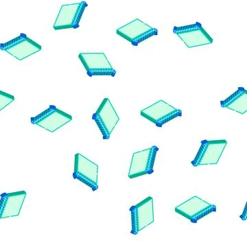 Chromakey for make video effect isometric icon seamless pattern 스톡 일러스트